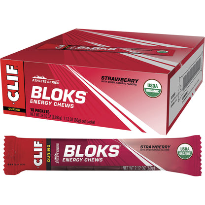 CLIF Bloks Energy Chews Strawberry 18 x 60g