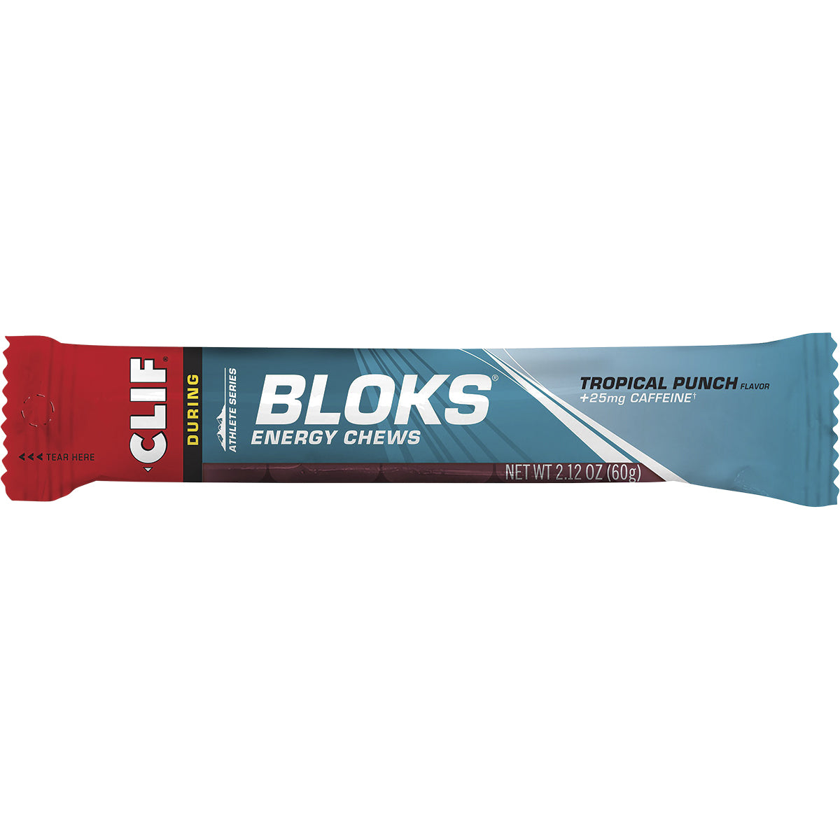 CLIF Bloks Energy Chews Tropical Punch 25mg Caffeine 18 x 60g