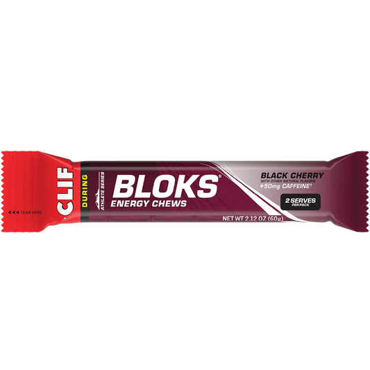 CLIF Bloks Energy Chews Black Cherry 50mg Caffeine - Box of 18