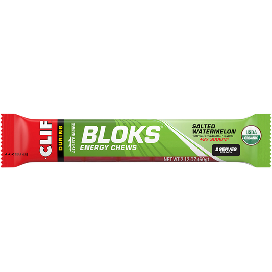 CLIF Bloks Energy Chews Salted Watermelon 100mg Sodium - Box of 18
