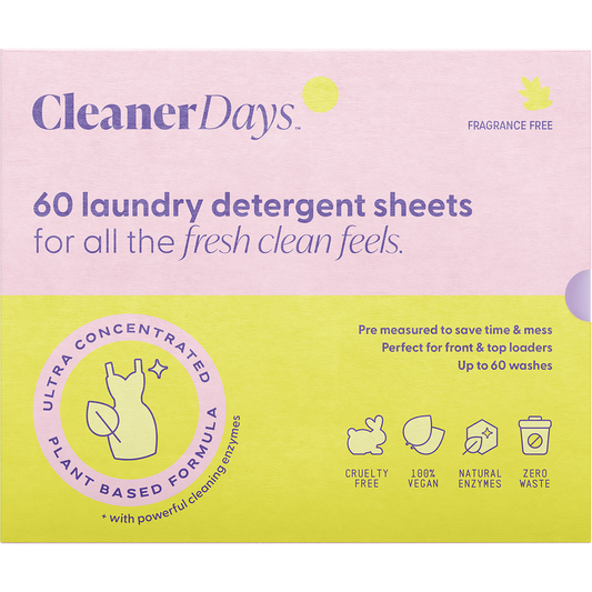 Cleaner Days Laundry Detergent Sheets Fragrance Free