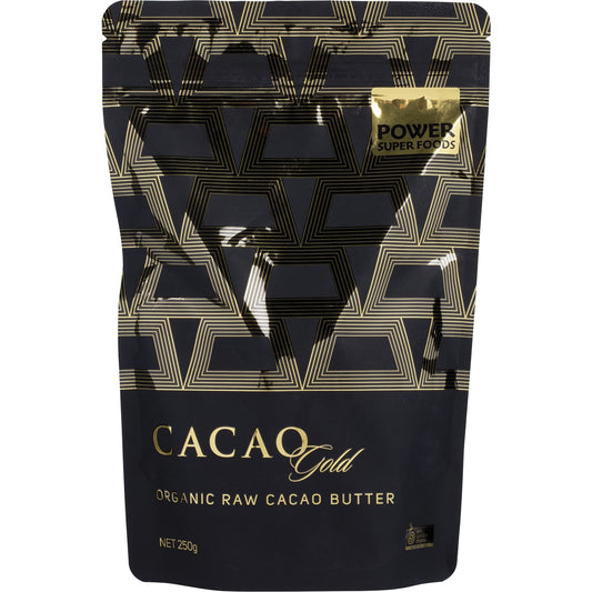 POWER SUPER FOODS Cacao Gold Butter Chunks Raw Certified Organic 1 x 250g