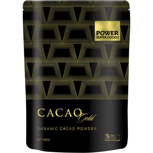 POWER SUPER FOODS Cacao Gold Powder Certified Organic 1 x 450g