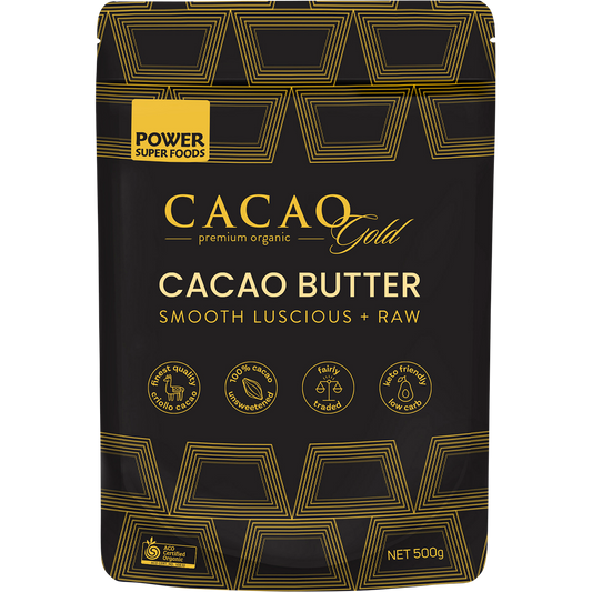 Power Super Foods Cacao Gold Butter Chunks Raw Certified Organic