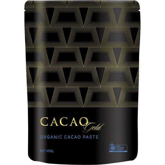 POWER SUPER FOODS Cacao Gold Paste Chunks Ceremonial Grade Cert Organic 1 x 450g