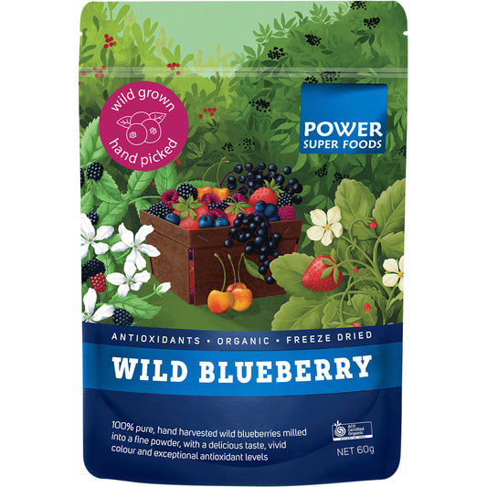 POWER SUPER FOODS Wild Blueberry Powder Certified Organic 1 x 60g