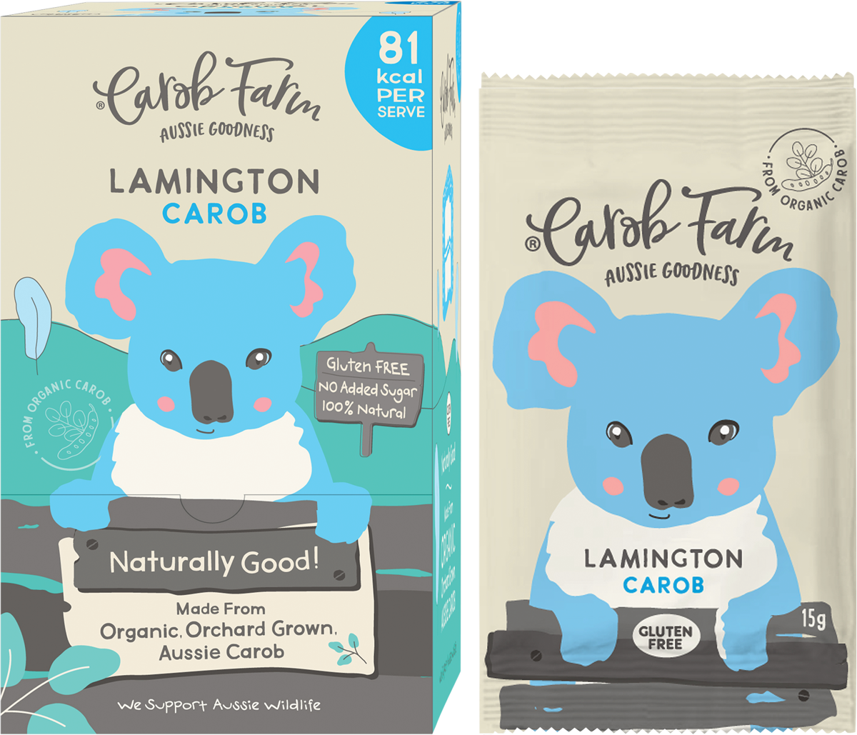 CAROB FARM Carob Koala Lamington x 50