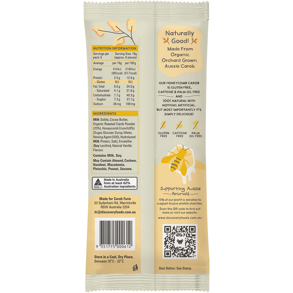 CAROB FARM Carob Block Honeycomb x 12