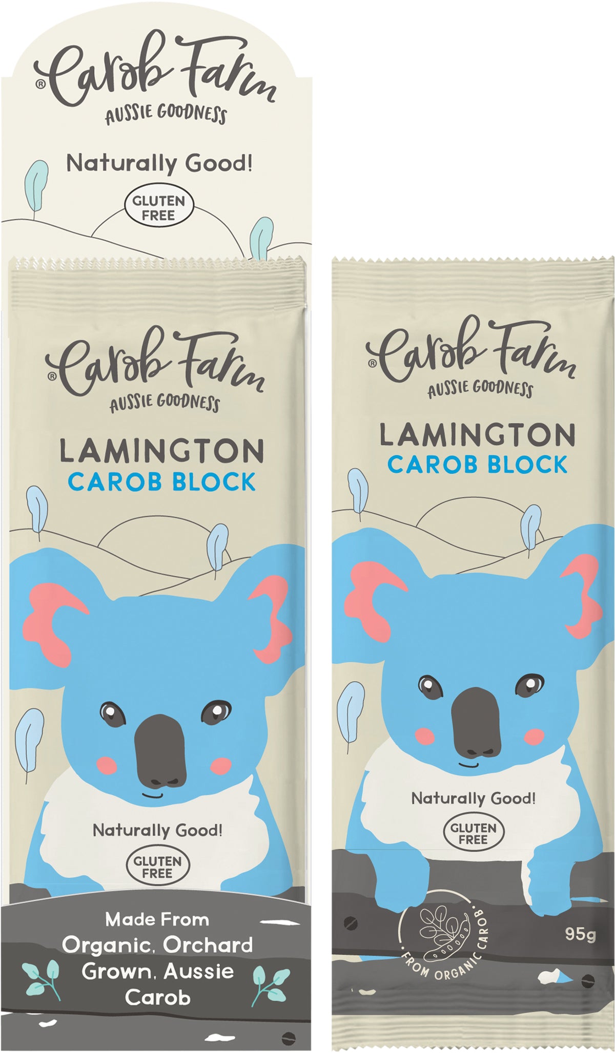 CAROB FARM Carob Block Lamington x 12