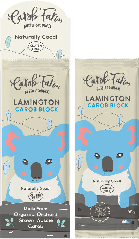 CAROB FARM Carob Block Lamington x 12