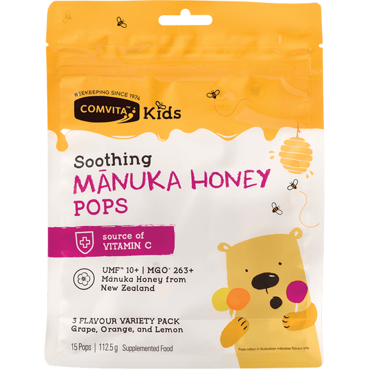 Comvita Soothing Manuka Honey Pops Kids 3 Flavour Pack UMF10+