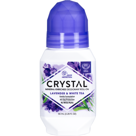 Crystal Roll-On Deodorant Lavender & White Tea