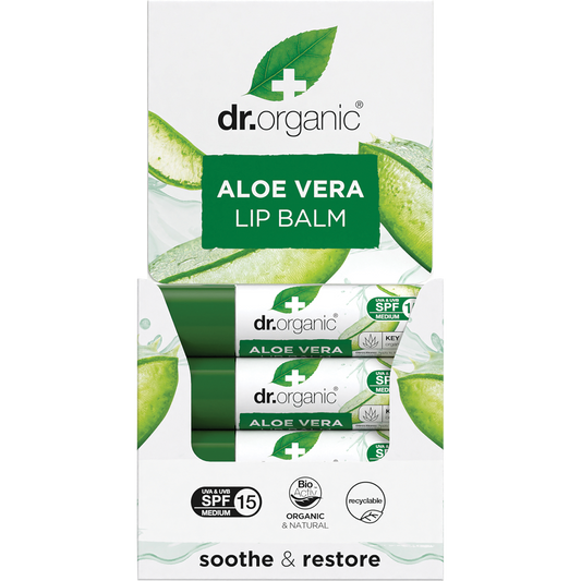 Dr. Organic Lip Balm SPF 15 Aloe Vera