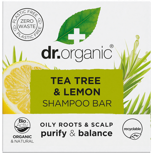 Dr. Organic Shampoo Bar Tea Tree & Lemon Oily Roots & Scalp