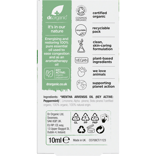 Dr. Organic Peppermint Oil 100% Pure