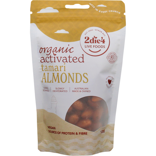 2die4 Live Foods Organic Activated Tamari Almonds 120g