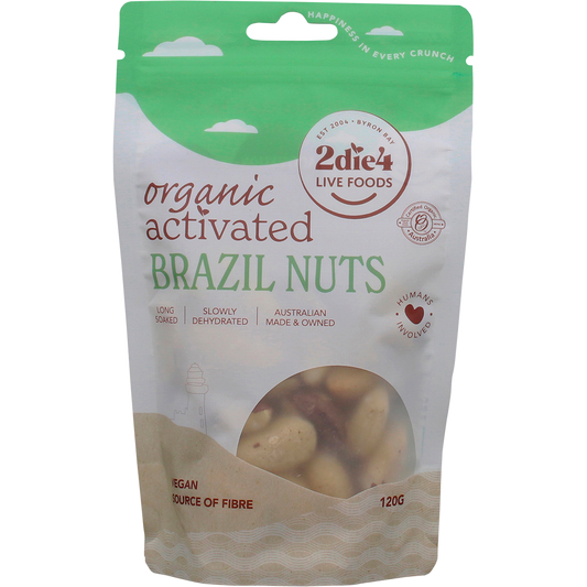2die4 Live Foods Organic Activated Brazil Nuts 120g