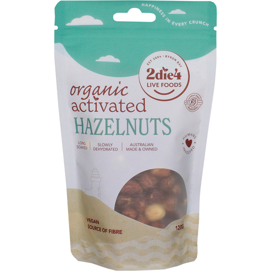 2die4 Live Foods Organic Activated Hazelnuts 120g