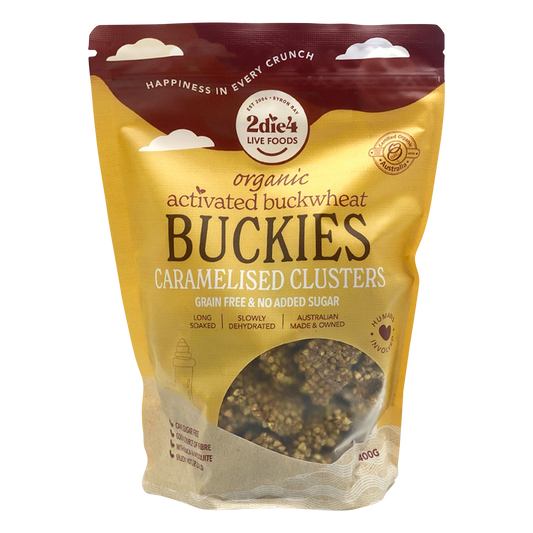 2die4 Live Foods Organic Activated Buckies Caramelised Clusters