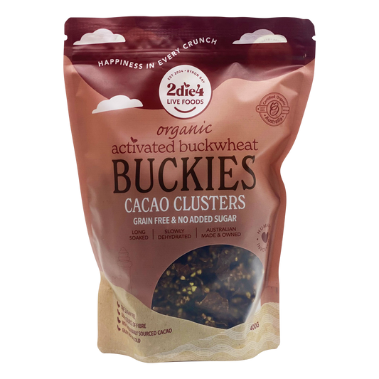 2die4 Live Foods Organic Activated Buckies Cacao Clusters