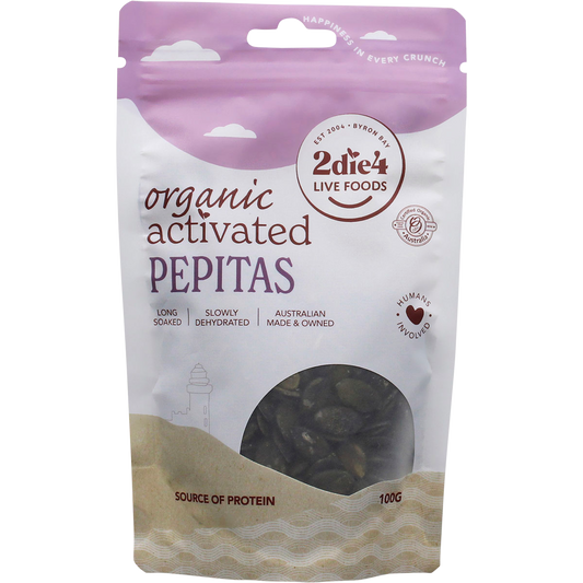 2die4 Live Foods Organic Activated Pepitas 100g