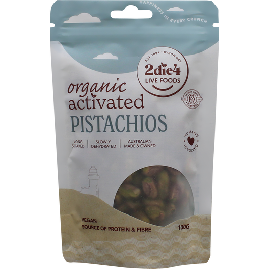 2die4 Live Foods Organic Activated Pistachios 100g