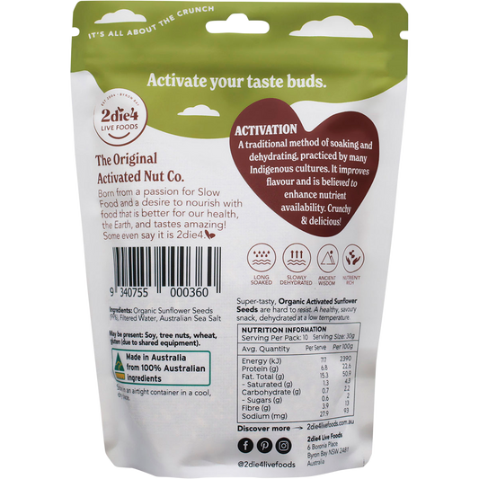 2die4 Live Foods Organic Activated Sunflower Seed