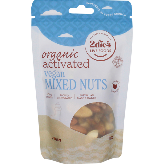 2die4 Live Foods Organic Activated Mixed Nuts Vegan 120g