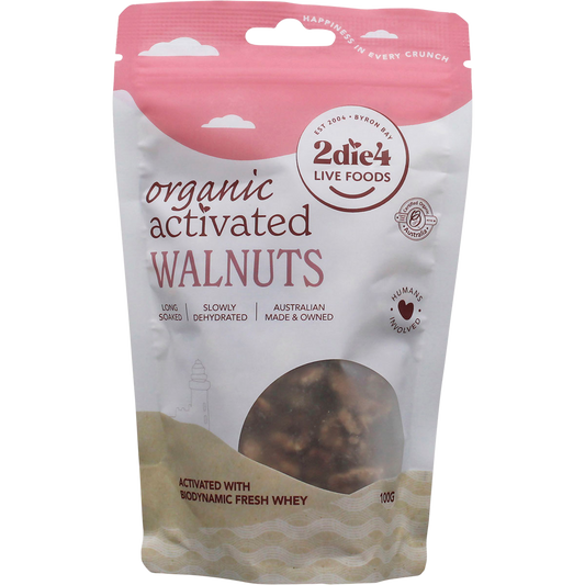 2die4 Live Foods Organic Activated Walnuts with Fresh Whey 100g