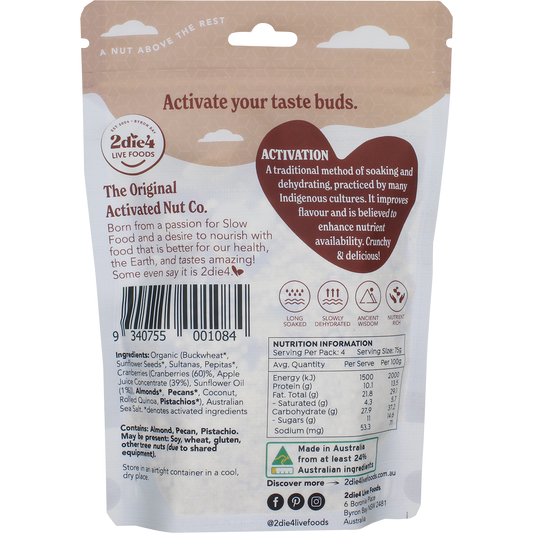 2die4 Live Foods Organic Activated Muesli Vegan
