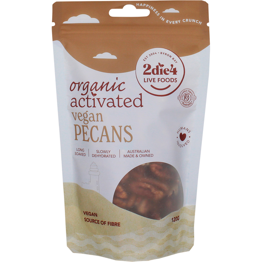 2die4 Live Foods Organic Activated Pecans Vegan 120g