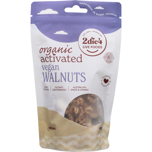 2die4 Live Foods Organic Activated Walnuts Vegan 100g