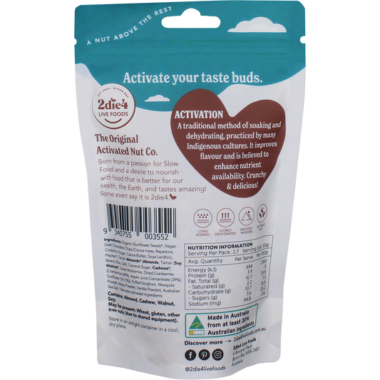 2die4 Live Foods Organic Activated Trail Mix 80g