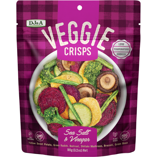 DJ&A Veggie Crisps Sea Salt & Vinegar - Box of 9