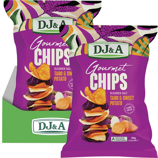 DJ&A Gourmet Chips Taro & Sweet Potato Seasoned Salt - Box of 5
