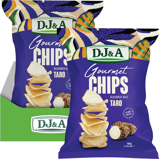 DJ&A Gourmet Chips Taro Seasoned Salt - Box of 5