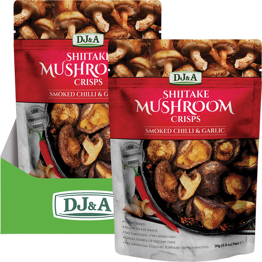 DJ&A Shiitake Mushroom Crisps Smoked Chilli & Garlic