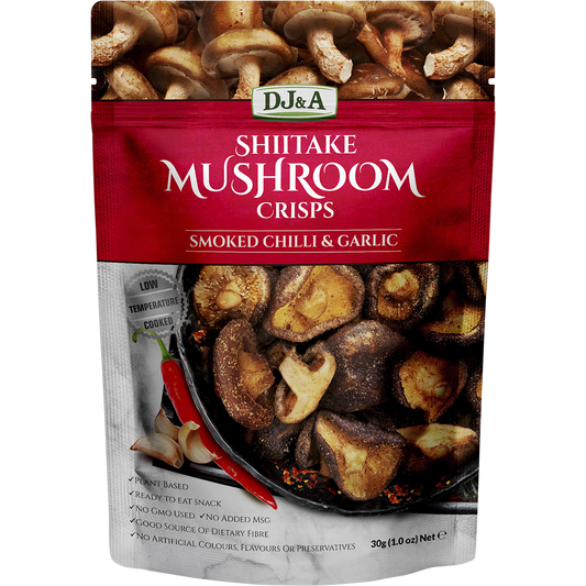 DJ&A Shiitake Mushroom Crisps Smoked Chilli & Garlic