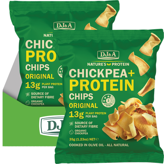 DJ&A Chickpea + Protein Chips Original - Box of 9