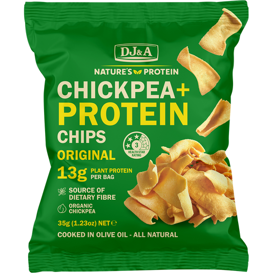 DJ&A Chickpea + Protein Chips Original - Box of 9