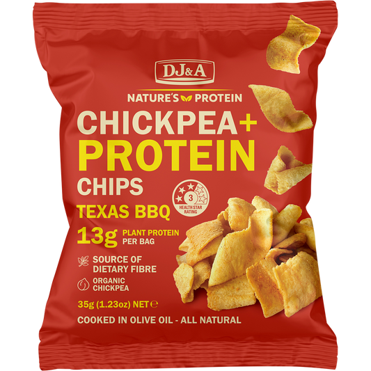 DJ&A Chickpea + Protein Chips Texas BBQ - Box of 9