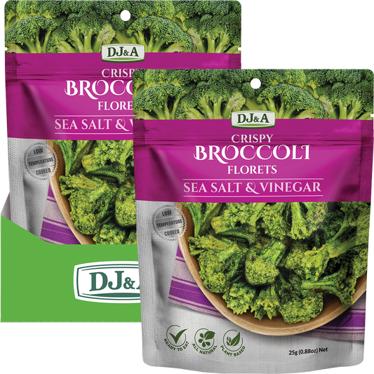 DJ&A Crispy Broccoli Florets Sea Salt & Vinegar - Box of 12