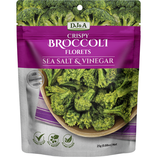 DJ&A Crispy Broccoli Florets Sea Salt & Vinegar - Box of 12