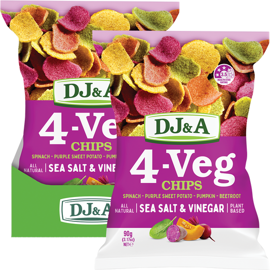 DJ&A 4-VEG Chips Salt & Vinegar - Box of 5