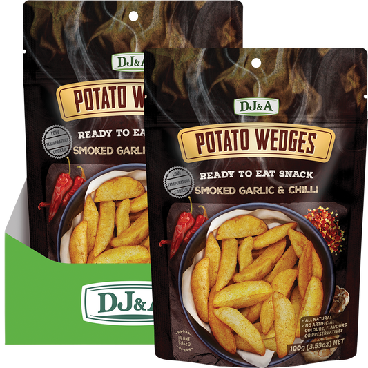 DJ&A Potato Wedges Smoked Garlic & Chilli - Box of 9