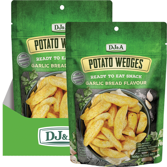DJ&A Potato Wedges Garlic Bread Flavour - Box of 9