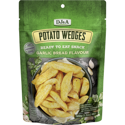 DJ&A Potato Wedges Garlic Bread Flavour - Box of 9