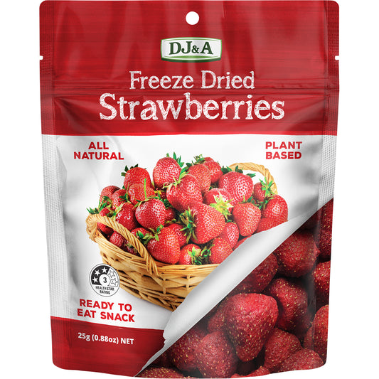 DJ&A Freeze Dried Strawberries 10 x 25g