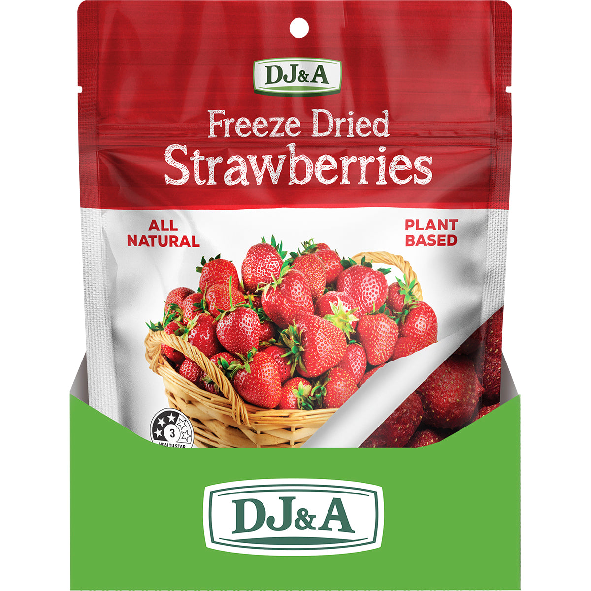 DJ&A Freeze Dried Strawberries 10 x 25g