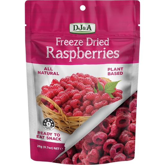 DJ&A Freeze Dried Raspberries - Box of 10